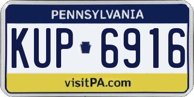 PA license plate KUP6916