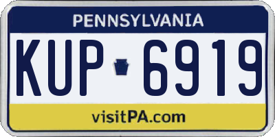 PA license plate KUP6919