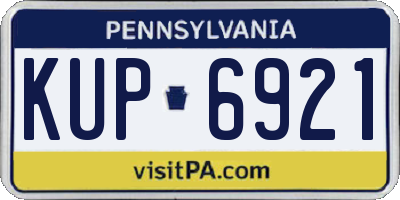PA license plate KUP6921
