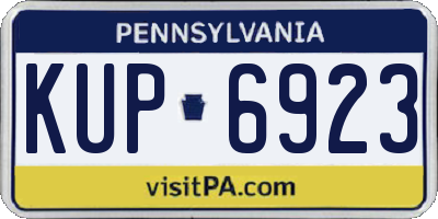PA license plate KUP6923