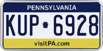 PA license plate KUP6928