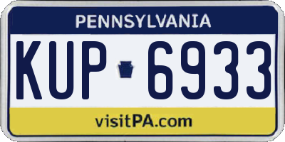 PA license plate KUP6933