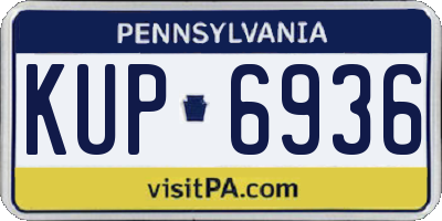 PA license plate KUP6936
