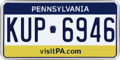 PA license plate KUP6946