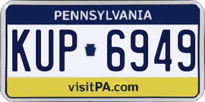 PA license plate KUP6949