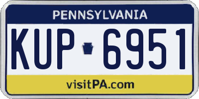 PA license plate KUP6951