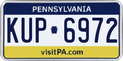 PA license plate KUP6972