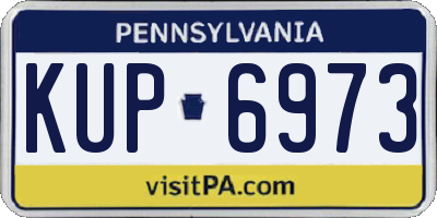 PA license plate KUP6973