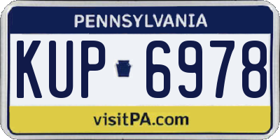 PA license plate KUP6978