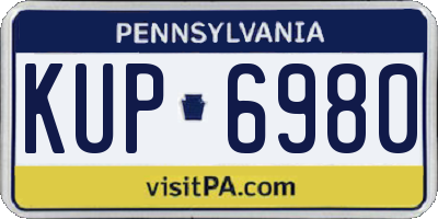 PA license plate KUP6980