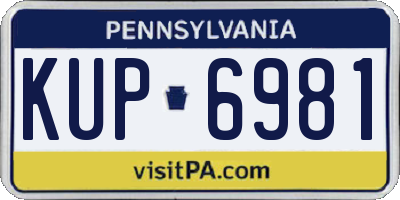 PA license plate KUP6981