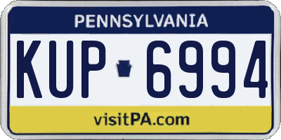PA license plate KUP6994