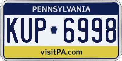PA license plate KUP6998