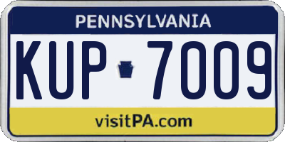 PA license plate KUP7009