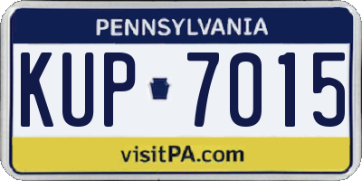 PA license plate KUP7015