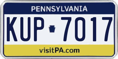 PA license plate KUP7017