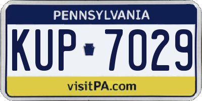 PA license plate KUP7029