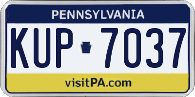 PA license plate KUP7037