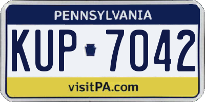 PA license plate KUP7042