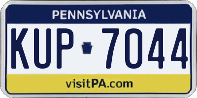 PA license plate KUP7044