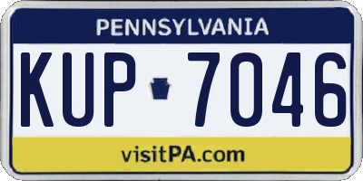 PA license plate KUP7046