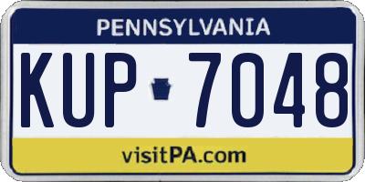 PA license plate KUP7048