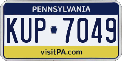 PA license plate KUP7049