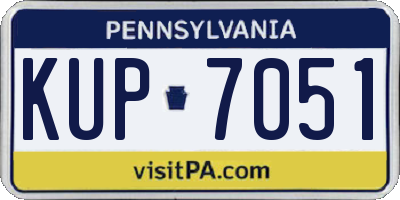 PA license plate KUP7051