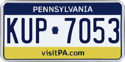 PA license plate KUP7053