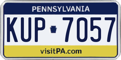 PA license plate KUP7057