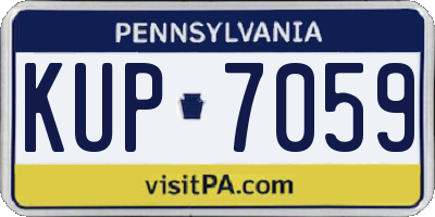 PA license plate KUP7059