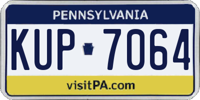 PA license plate KUP7064