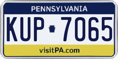PA license plate KUP7065