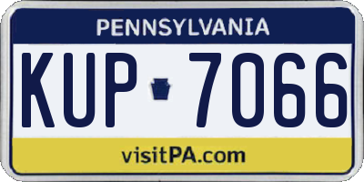 PA license plate KUP7066