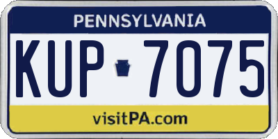 PA license plate KUP7075