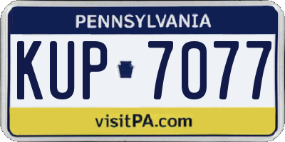 PA license plate KUP7077