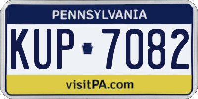PA license plate KUP7082