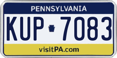 PA license plate KUP7083