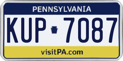 PA license plate KUP7087