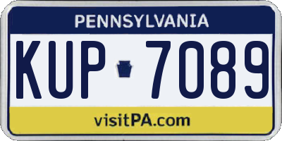 PA license plate KUP7089