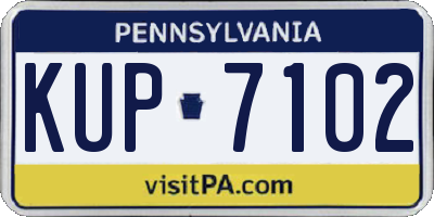 PA license plate KUP7102