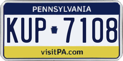 PA license plate KUP7108