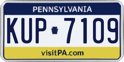 PA license plate KUP7109
