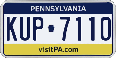 PA license plate KUP7110