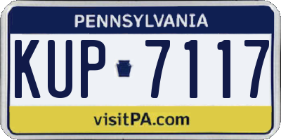 PA license plate KUP7117