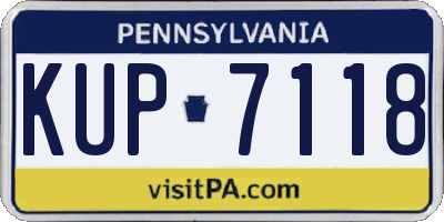 PA license plate KUP7118