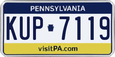 PA license plate KUP7119