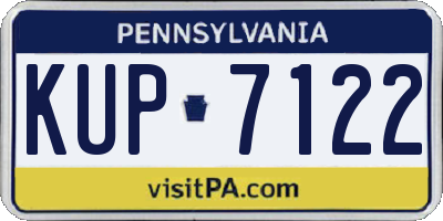 PA license plate KUP7122