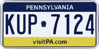 PA license plate KUP7124