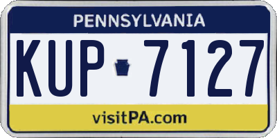 PA license plate KUP7127